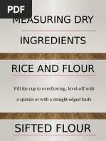 Measuring Dry Ingredients