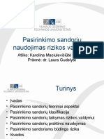 Pasirinkimo Sandorių Naudojimas Rizikos Valdyme