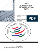 1:WTO 2:difference Between Wto & Gatt