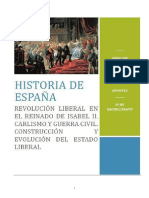 Tema 3. Revolución Liberal en El Reinado de Isabel II (1833-1868) (Bloque 6a)