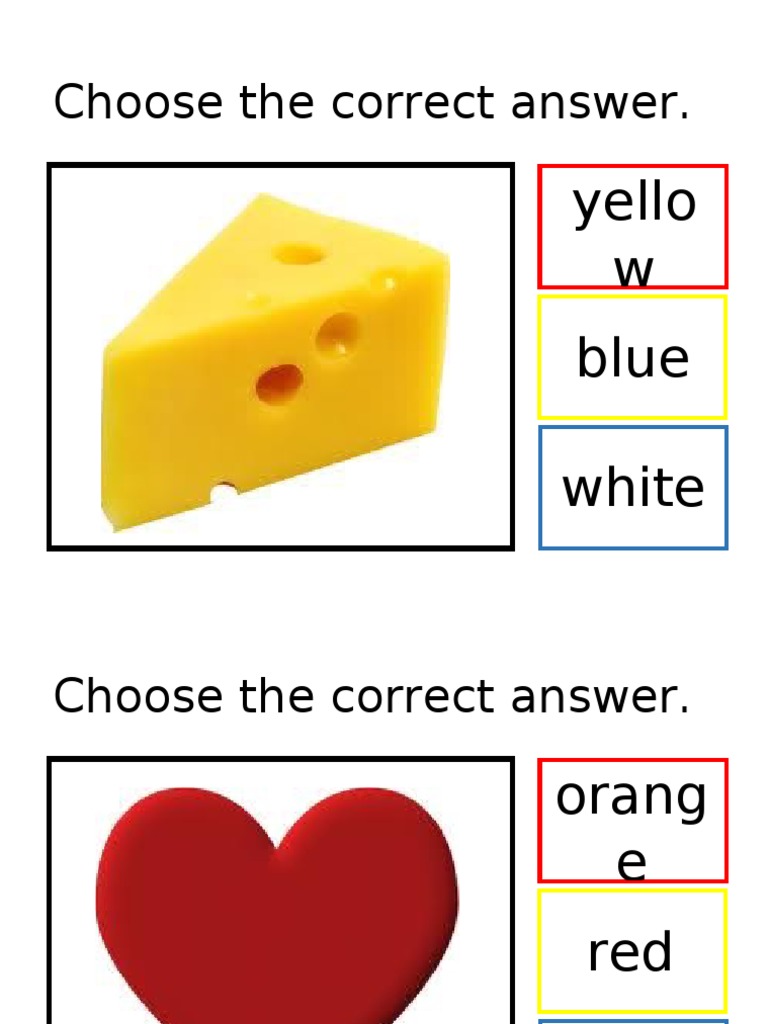 Color Choice Quiz Questions | PDF