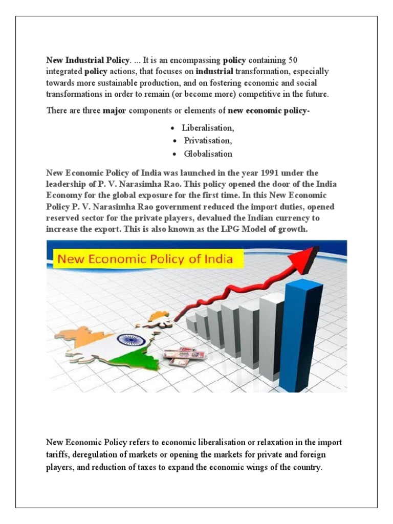 A Comprehensive Overview of India's 1991 New Economic Policy ...