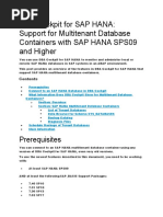 DBA Cockpit For SAP HANA