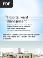 Hospital Ward Management Guide | PDF | Hospital | Patient