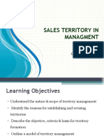 Sales Management - Lecture 10 Sales Territory Management
