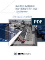 Photovoltaic Systems: Recommendations On Loss Prevention: CFPA-E Guideline No 37:2018 F