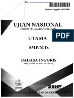 Soal Un SMP 2015 Bahasa Inggris PDF