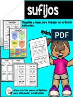 1 - Los Sufijos (Spanish Suffixes Interactive Notebook) PDF