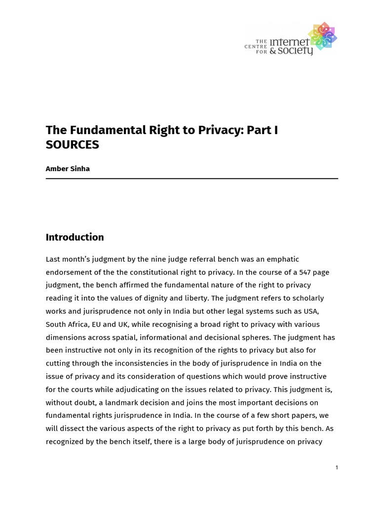 Privacy as a Fundamental Right | PDF | Justice | Crime & Violence
