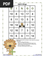 B I N G O: Add#It&Bingo&