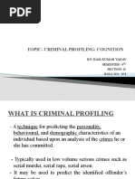 Topic - Criminal Profiling Cognition