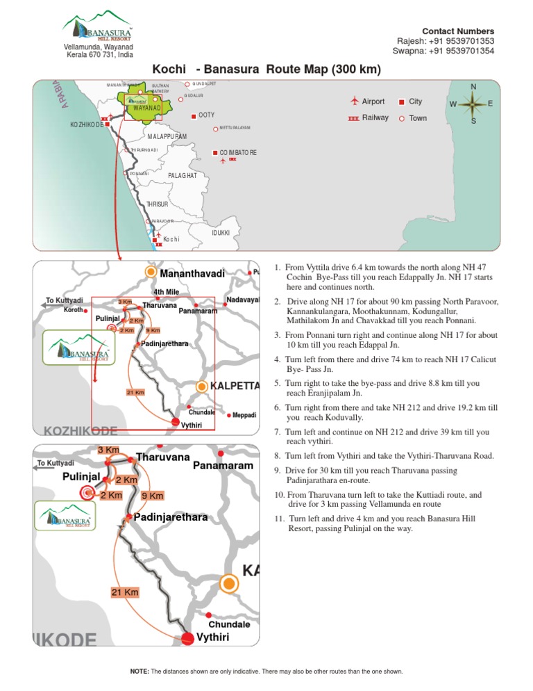 Distances and Routes to Edappally | PDF