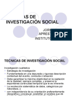 Tecnicas de Investigación Social