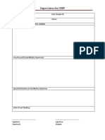 Supervision Form - CBEP