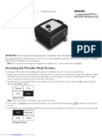 Remstar Auto A-Flex: Accessing The Provider Mode Screens