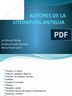 Autores de la literatura antigua: Homero, Sófocles, Hesíodo y Kalidasa