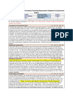 Appendix 2: MCT/MST Formative Teaching Observation Feedback & Assessment Rubric