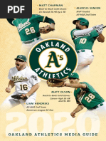 2020 Oakland A's Media Guide