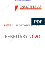 Insights February 2020 Current Affairs Quiz Compilation