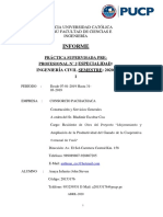 Informe de Práctica Pre-Profesional - Ingeniería Civil