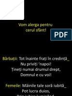 Vom Alerga Pentru Cerul Sfant