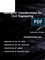 Geological Considerations in Civil Engineering