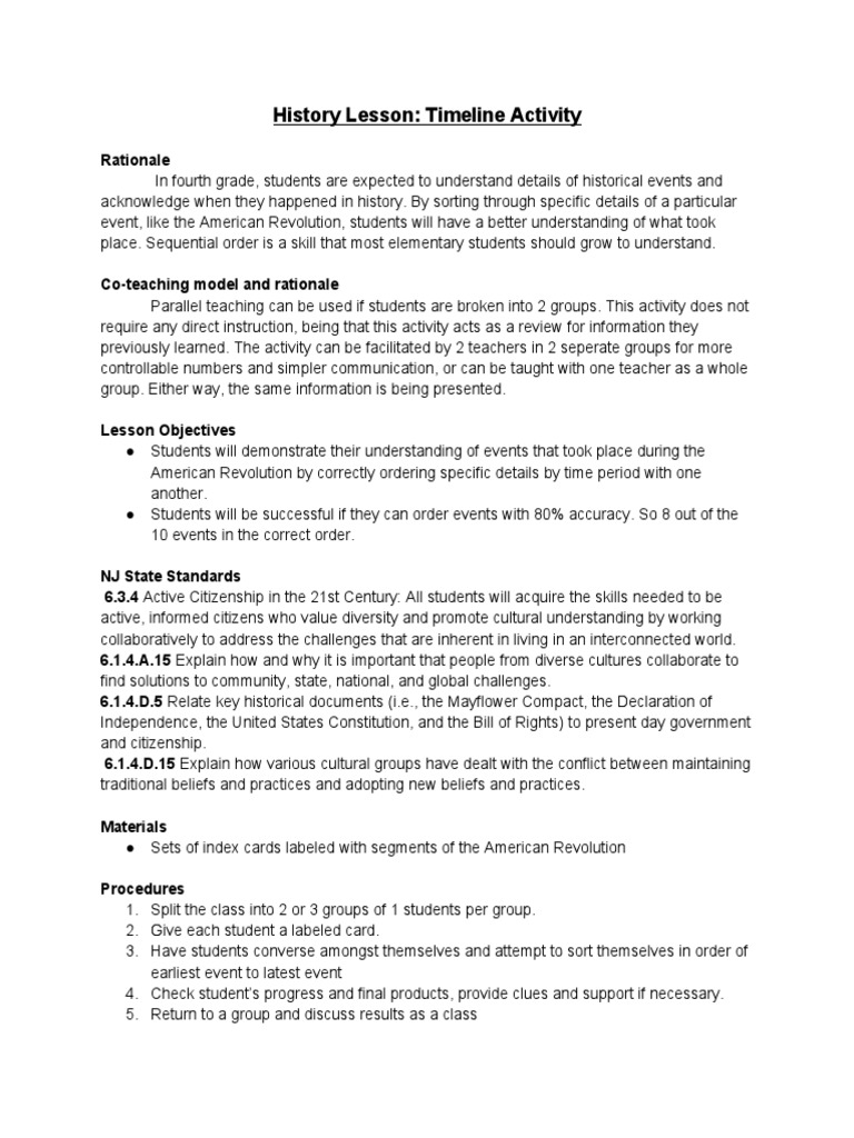 4th Grade American Revolution Activity | PDF | Teachers | Citizenship