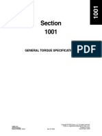 Section 1001: General Torque Specifications