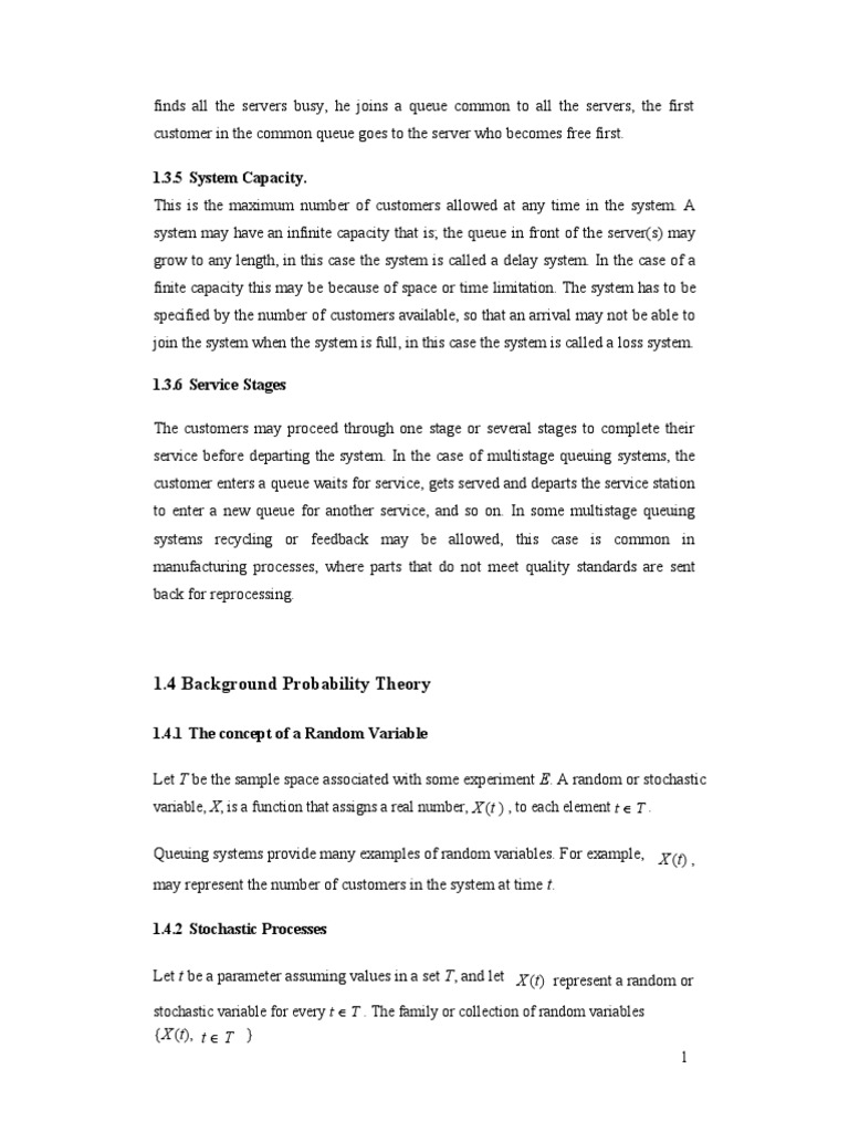 Queuing Systems and Stochastic Processes | PDF | Stochastic Process ...