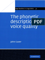(Cambridge Studies in Linguistics) John Laver - The Phonetic Description of Voice Quality (2009, Cambridge University Press) PDF