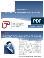 Método de Eliminación de Gauss