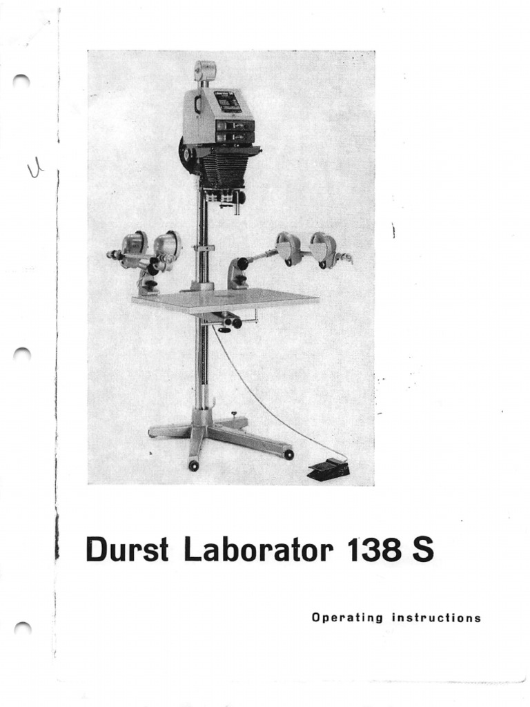 Durst Laborator 138 S Setup Guide | PDF | Incandescent Light Bulb ...