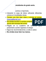 Sopa Evaluacion Sexto A y C 1 Periodo PDF