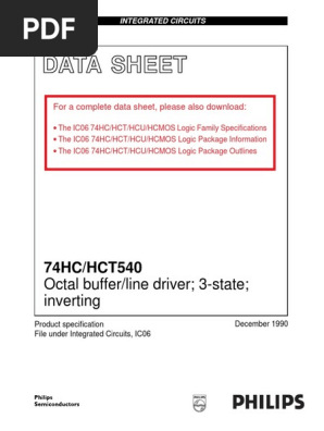 74hc540 Pdf Pdf Logic Gate Electrical Engineering