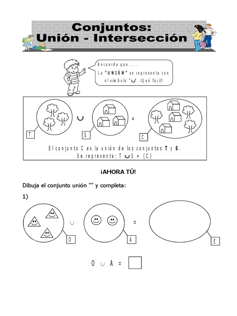 Unión e Intersección de Conjuntos para Niños | PDF | Métodos y ...
