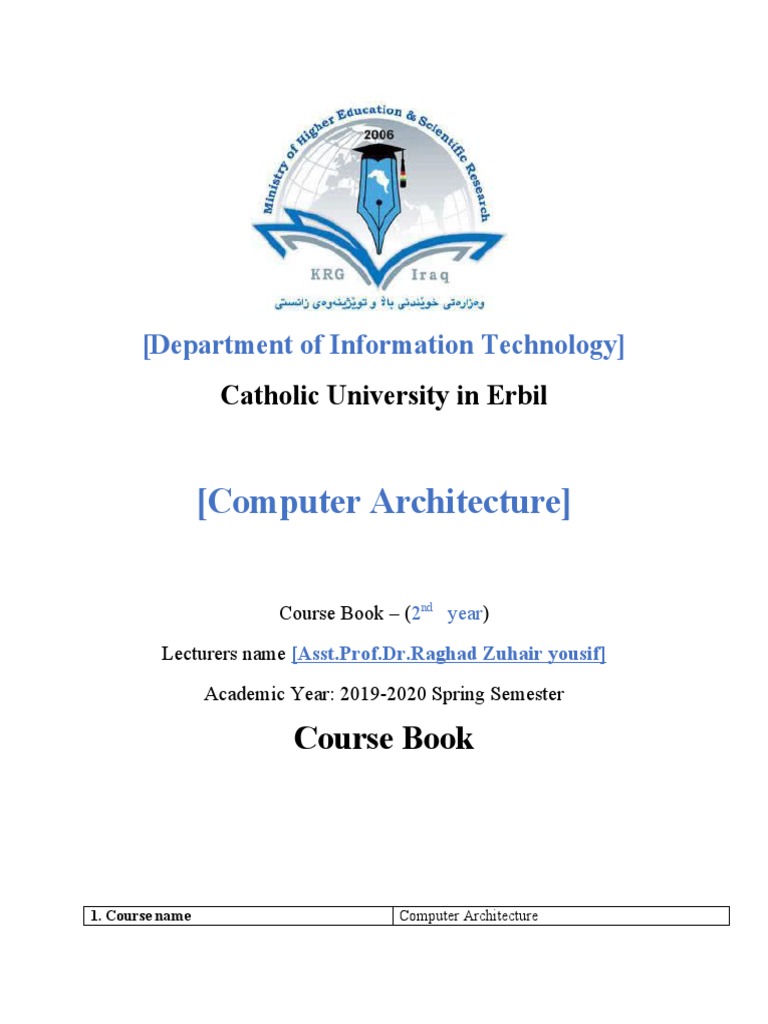 Course Book Computer Architecture | PDF | Central Processing Unit ...