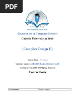 Course Book Compiler Design