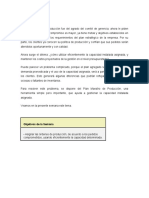 Plan Maestro de Producción para gestionar capacidad asignada