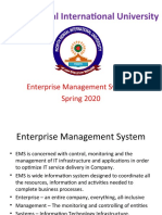 North Bengal International University: Enterprise Management Systems Spring 2020