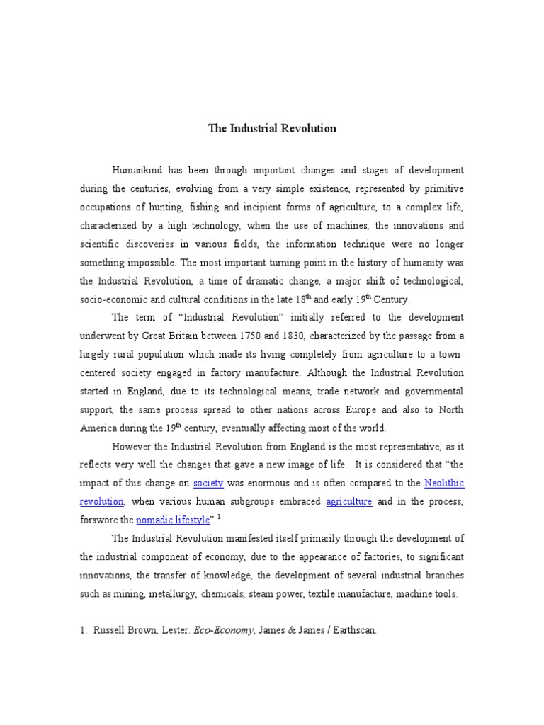 The Industrial Revolution | PDF | Industrial Revolution | Steam Engine