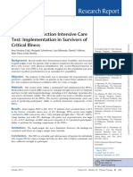 Research Report: The Physical Function Intensive Care Test: Implementation in Survivors of Critical Illness