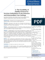 Move To Improve: The Feasibility of Using An Early Mobility Protocol To Increase Ambulation in The Intensive and Intermediate Care Settings