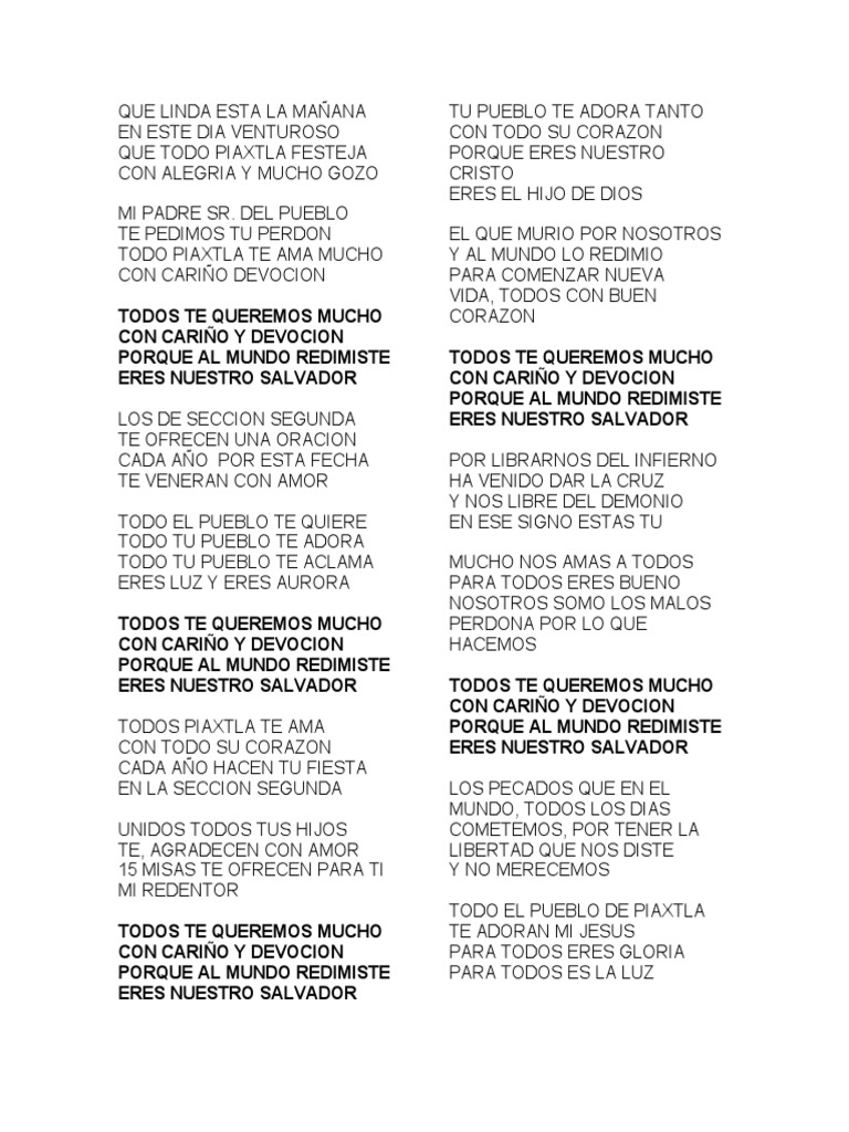 Que Linda Esta La Mañana Pdf Cristo Título Jesús