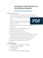 BAM 4 - Enumeration of Escherichia Coli and The Coliform Bacteria PDF