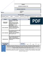 Personal Information: Format Speaking Placement Test