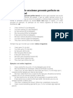 30 Ejemplos de Oraciones Pasado Perfecto en Ingles y Español PDF | PDF |  Verbo | Tipología Lingüística