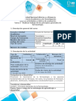 Guía de actividades y rúbrica de evaluación - Tarea 2 - Realizar trabajo de los principios generales de farmacología. .docx