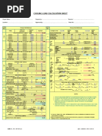 Cooling Load Calculation Sheet: X X X X X X X X X X X X X X X X Cfm/Person Cfm/Door