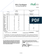 DNA Test Report: For Personal Knowledge Only