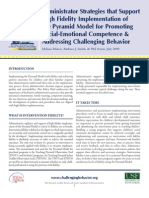 Administrator Strategies that Support High Fidelity Implementation of the Pyramid Model for Promoting Social-Emotional Competence & Addressing Challenging Behavior